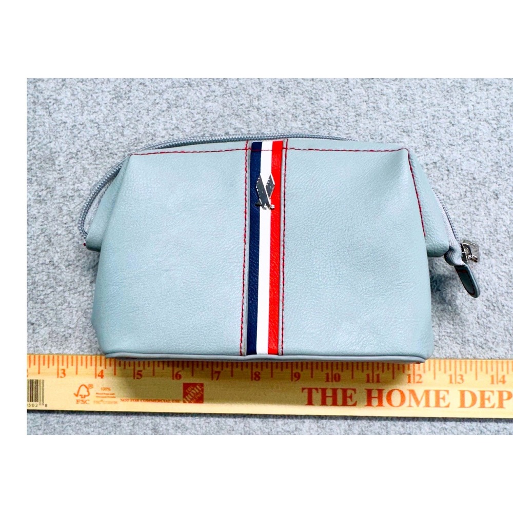 American Airlines Toiletry Bag Womens Small Blue 100th Anniversary Racing Stripe